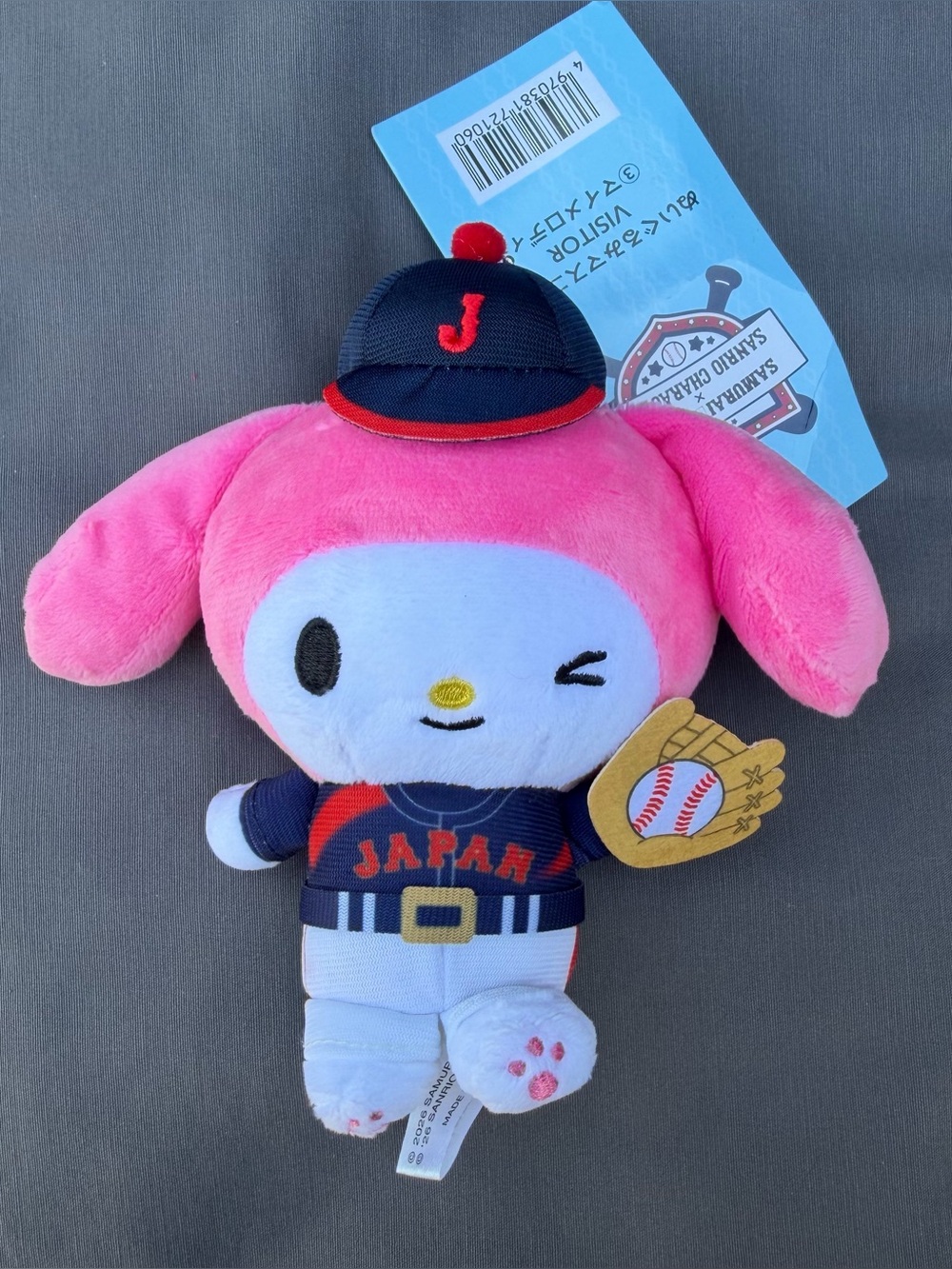 Sanrio X  Samurai Japan My Melody with baseball outfits plush/keychain